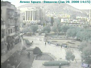 Blick auf den Arnous Platz in Damaskus.